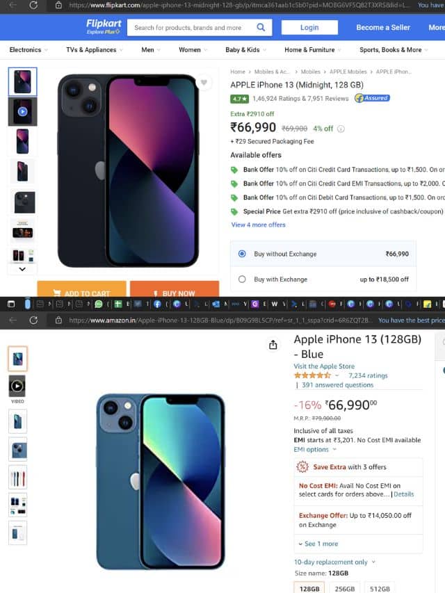 Amazon Vs Flipkart Vs Apple Store: Best Deal On Iphone 13