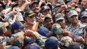 PM Modi met army soldiers at Adampur Airbase