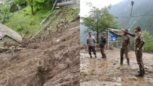 Massive landslide Sikkim 3 army soldiers martyred 9 still missing