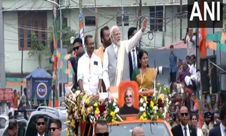 pm-modi-thrissur-road-show-kerala-politics