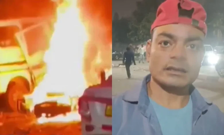 delhi-assembly-gate-broken-car